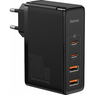 Baseus GaN2 Pro Φορτιστής 100W 2x USB + 2x USB-C Black